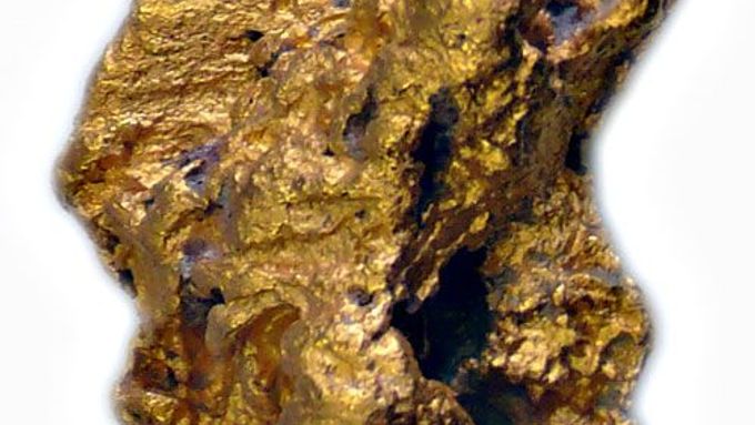 Zlatý nuget - zlato v jeho přírodní podobě