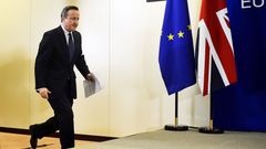 Britský premiér David Cameron - tiskovka v Bruselu - EU