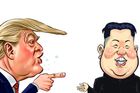 "Dva vůdci, jeden osud." Trump na summitu pustil Kimovi bizarní klip o lepší KLDR. Podívejte se