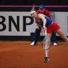 Tenistka Lucie Šafářová při rozlučce s fedcupovou kariérou proti Kanadě