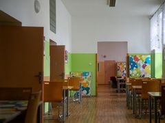 Jídelna, kde se děti schází.