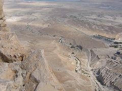 Výhled z nedaleké pevnosti Masada.