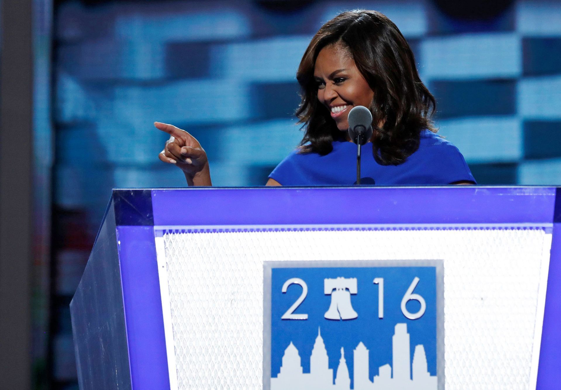 U.S. first lady Michelle Obama speaks at the Democratic National Convention in Philadelphia