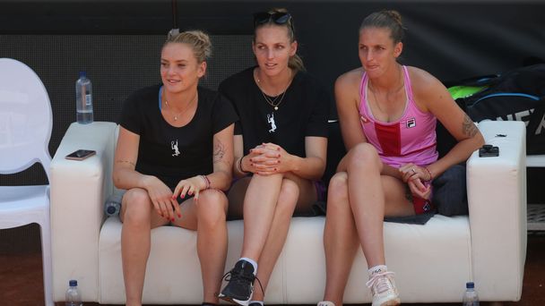 Tereza Martincová, Kristýna Plíšková a Karolína Plíšková na pražské Tipsport Elite Trophy 2020