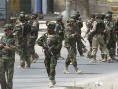 Společná operace iráckých a amerických vojáků v Bagdádu.