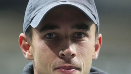 Český tenista Lukáš Rosol při tréninku v O2 aréně před finále Davis Cupu 2012.