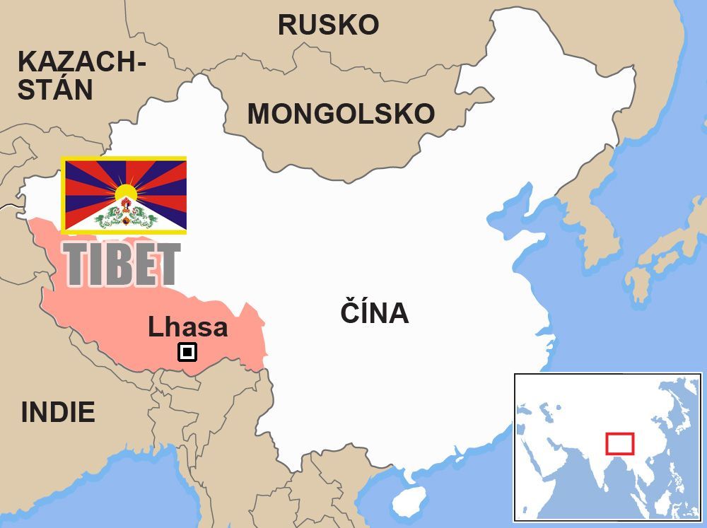Tibet, mapa