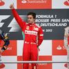 VC Německa: Sebastian Vettel, Fernando Alonso a Jenson Button na podiu