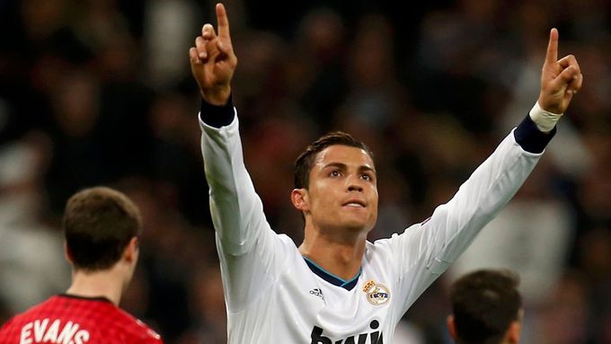 Ronaldova radost, před pár vteřinami srovnal v duelu s Manchesterem United 1:1.