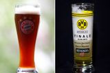 K fotbalu patří neodmyslitelně patří pivo. Památeční finálové sklenička Borussie vede jasně na umělecký dojem.