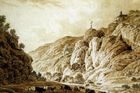 Na perokresbě z roku 1820 působí Prokopák jako idylická alpská krajina.