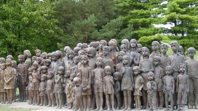 A memorial to the children of Lidice