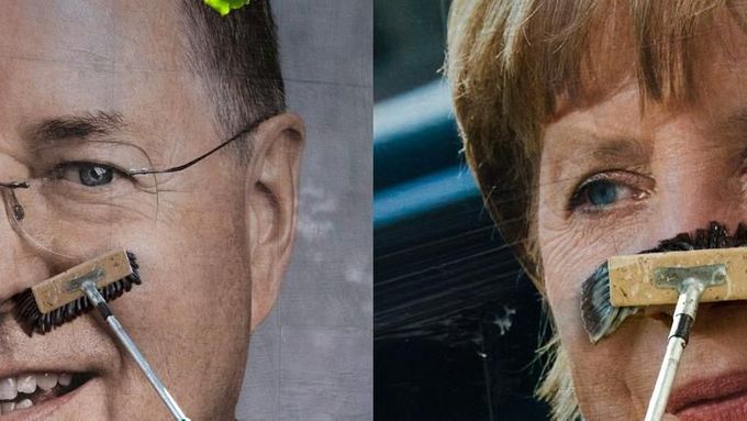 Vyzyvatel Peer Steinbrück (SPD) a jeho soupeřka Angela Merkelová (CDU).