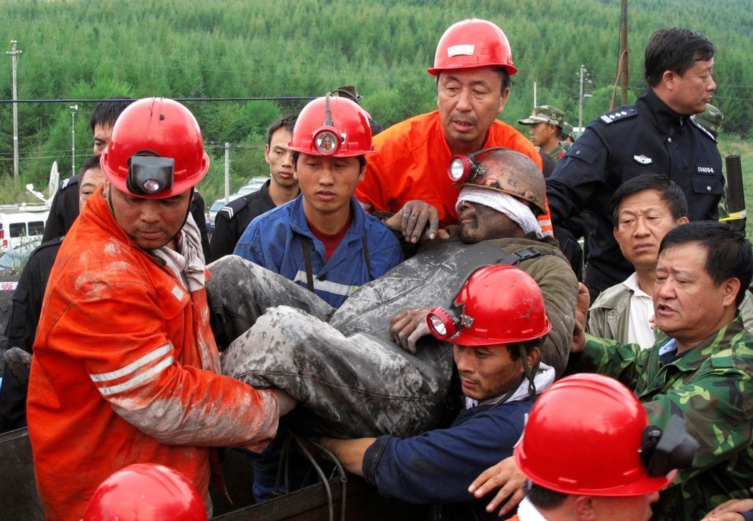 Záchrana čínských horníků