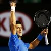 Djokovic of Serbia reacts after winning a point against Murray of Britain during their men's singles final match at the Australian Open 2015 tennis tournament in Melbourne