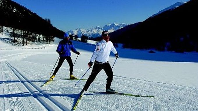 Bruslení na běžkách v Jižním Tyrolsku