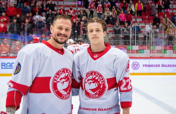 Vladimír Dravecký st. a ml. na exhibici v Třinci