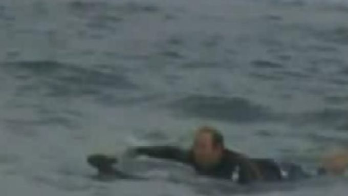 Surfař zachránil topícího se klokana