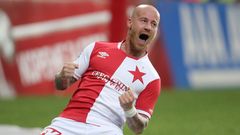 24. kolo HET ligy, Slavia - Karviná: Miroslav Stoch slaví gól na 2:1