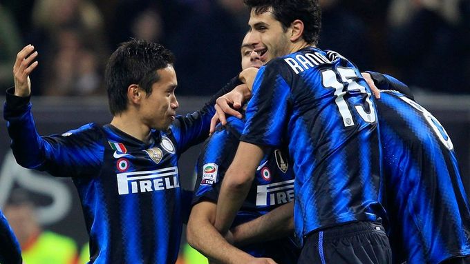 Radost fotbalistů Interu Milán.