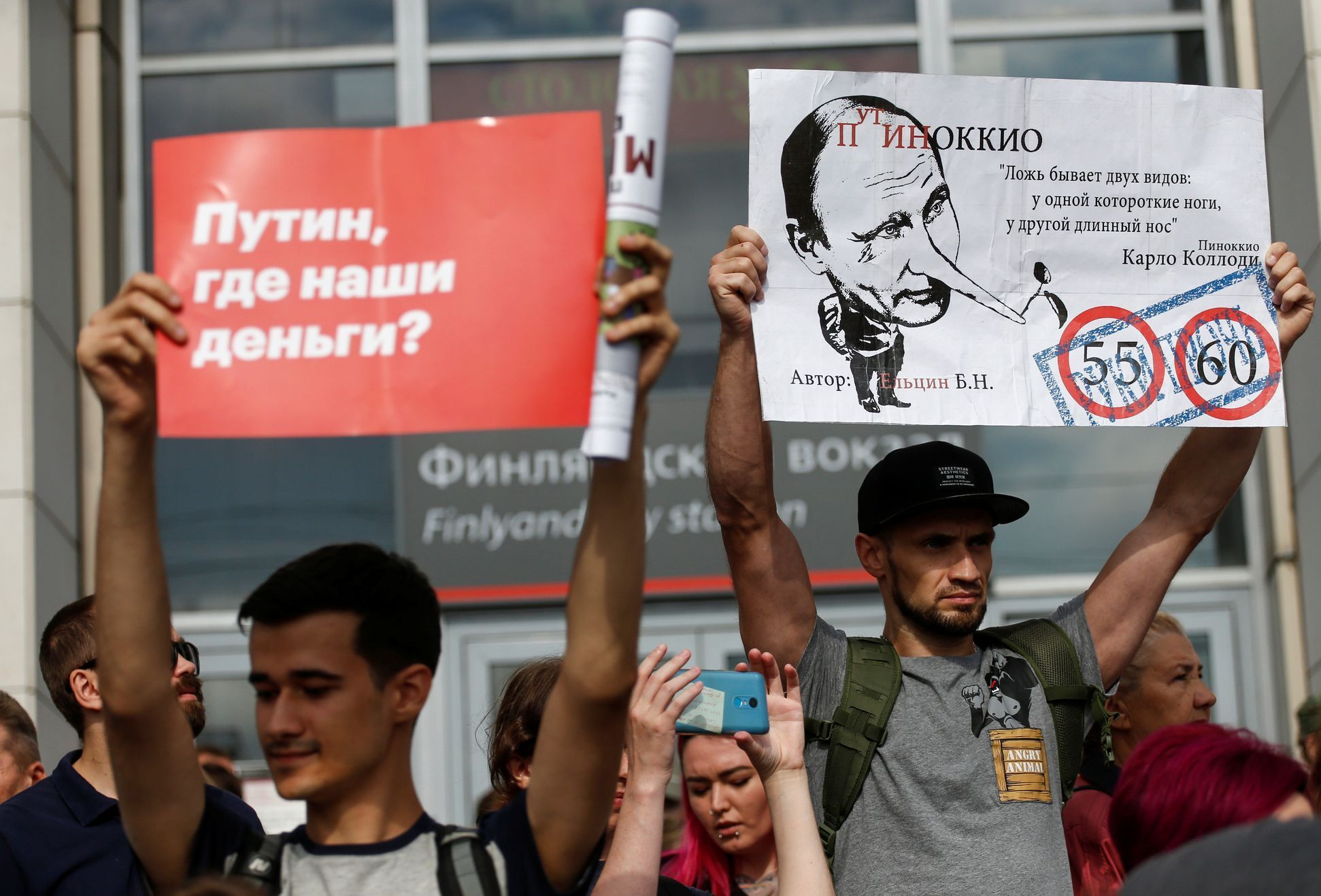 Protesty v Rusku proti důchodové reformě