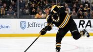 David Pastrňák z Bostonu v utkání NHL