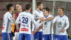 Radost Mladé Boleslavi v zápase 19. kola první ligy Sparta - Ml. Boleslav