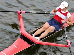 Markéta Pazderková (ČVK Pardubice) krátce před cílem.