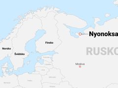 Místo jaderné havárie na severu Ruska.