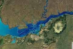 Nejhorší scénář po zničení Kachovské přehrady. Model ukazuje, kam by se voda dostala