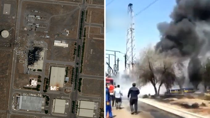 Výbuchy elektráren v Íránu