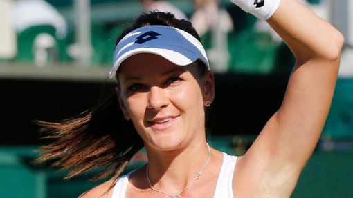 Agnieszka Radwaňská na Wimbledonu 2015