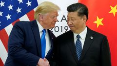 Americký prezident Donald Trump a čínský prezident Si Ťin-pching.