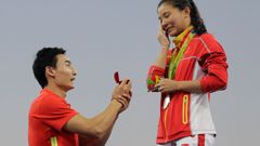 Čína - skokani do vody - žádost o ruku - Rio - olympiáda