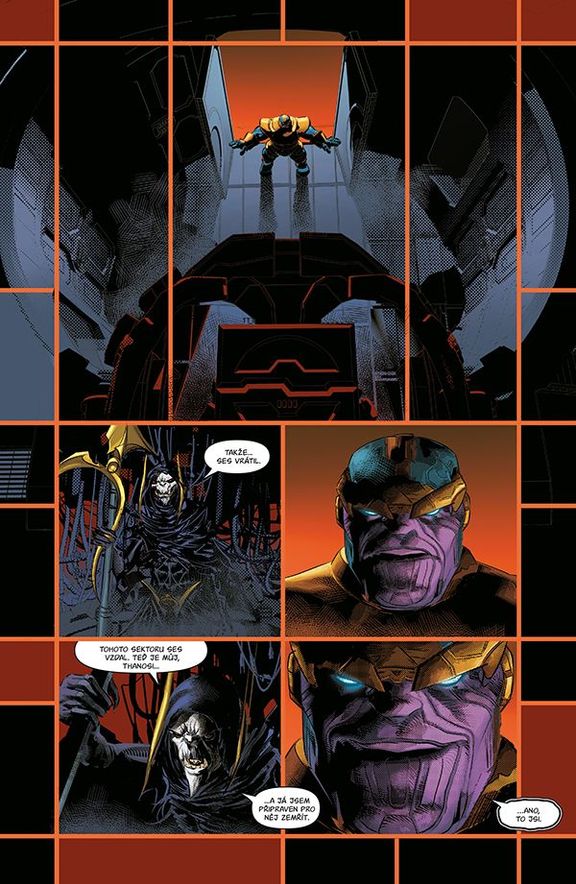Ukázka z komiksu Thanos se vrací.