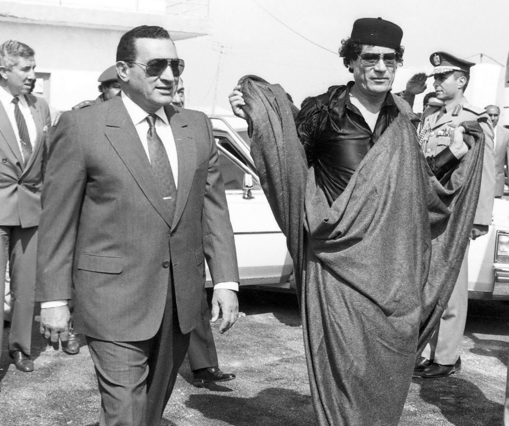 Husní Mubarak a Muammar Kaddáfí
