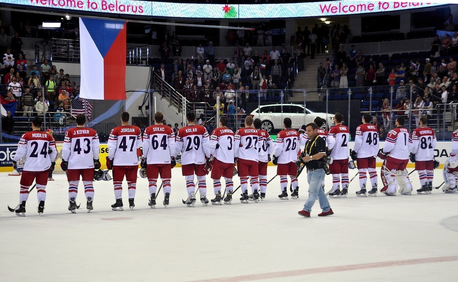MS 2014, Česko - USA: radost Česka po zápase