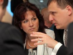 Dagmar Navrátilová a Vítem Bártou na konferenci VV.