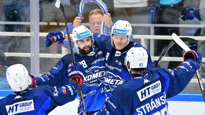 Radost hokejistů Komety