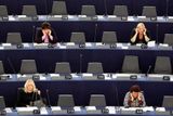 Členky Evropského parlamentu na jednání ve Štrasburku.