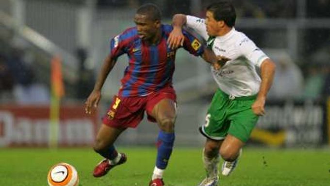 Samuel Eto'o ještě v dresu Barcelony.