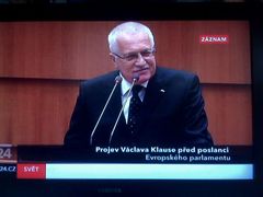 MEPs' reaction to his speech amused (but probably did not surprise) president Klaus