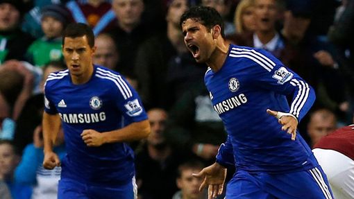 PL, Burnley-Chelsea: Diego Costa (19) slaví  gól