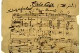 Upomínkový zápis Antonína Dvořáka s motivem Marbuela z opery "Čert a Káča" z roku 1900