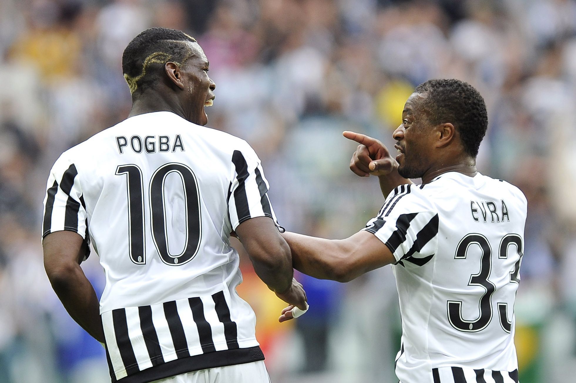 Paul Pogba a Patrice Evra (Juventus )