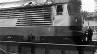 Lokomotiva měla kvůli nevhodně řešenému zásobování turbíny stlačeným vzduchem tendence k zahoření. Takto dopadla 17. září 1959 poblíž Šťáhlav.