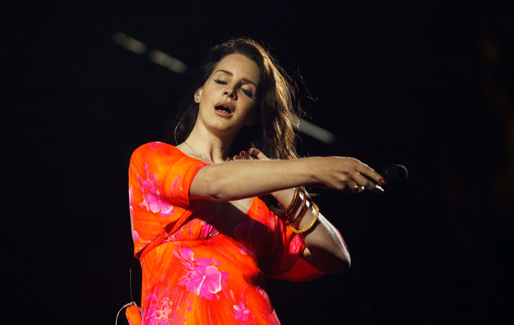 Singer Lana Del Rey performs at the Coachella Valley Music and Arts Festival in Indio