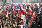 Demonstrace ve Varšavě.