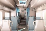 RegioJet vyhrál poptávkové řízení na provoz regionálních vlaků na šesti tratích v Ústeckém kraji loni v červenci. Za 1,005 milionu kilometrů ročně nabídl 149 milionů korun. Dalšími zájemci na provoz elektrifikovaných tratí byli České dráhy, Arriva a Leo Express. Na obrázku interiér nových vlaků.