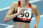 Dana Satrová běží osmistovku na halovém šampionátu v atletice ve Stromovce
